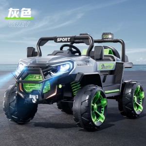 Children&#039;s electric car, children&#039;s four-wheel off-road vehicle, four-wheel drive remote control toy car, can ride an adult baby swing stroller