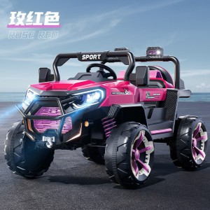 Children&#039;s electric car, children&#039;s four-wheel off-road vehicle, four-wheel drive remote control toy car, can ride an adult baby swing stroller