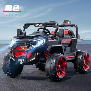 Children&#039;s electric car, children&#039;s four-wheel off-road vehicle, four-wheel drive remote control toy car, can ride an adult baby swing stroller