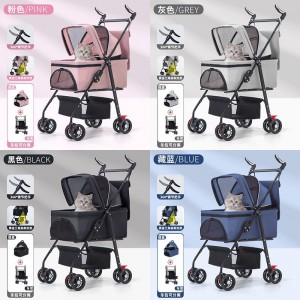 宠物推车狗狗代步猫咪泰迪手推车外出中小型狗拉车轻便可折叠分离