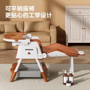 宝宝婴儿餐椅大号可折叠带轮子可调节平躺多功能男女宝宝婴儿餐椅