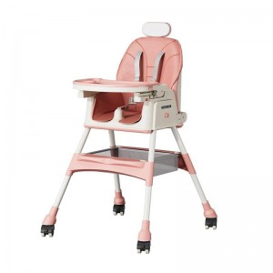 宝宝婴儿餐椅大号可折叠带轮子可调节平躺多功能男女宝宝婴儿餐椅