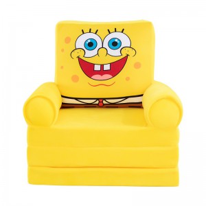 萌鸡小队三层折叠懒人躺睡沙发卡通派大星毛绒座椅礼品