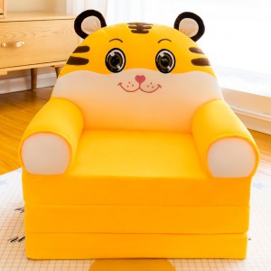 萌鸡小队三层折叠懒人躺睡沙发卡通派大星毛绒座椅礼品