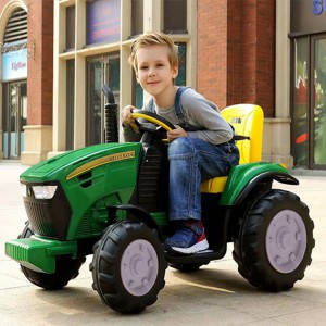 New children&#039;s electric tractor, children&#039;s four-wheel electric tractor, can be seated with a bucket, can be remote-controlled off-road vehicle
