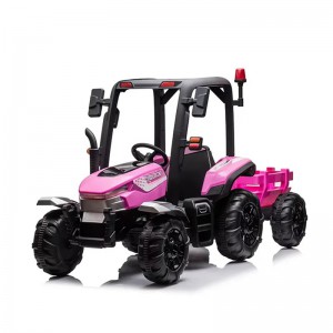 12v大拖拉机防雨带拖车玩具儿童遥控汽车儿童婴儿玩具方便充电