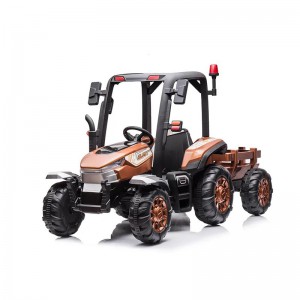 12v大拖拉机防雨带拖车玩具儿童遥控汽车儿童婴儿玩具方便充电