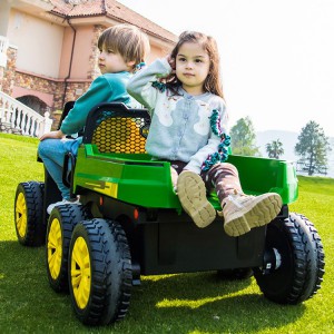 拖拉机大儿童电动车可坐双人农夫车电动玩具汽车四轮可遥控