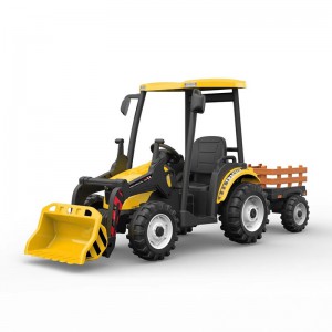 儿童电动车四轮玩具车可坐人宝宝遥控小孩拖拉机工程推土车广场