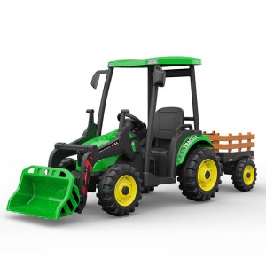 儿童电动车四轮玩具车可坐人宝宝遥控小孩拖拉机工程推土车广场