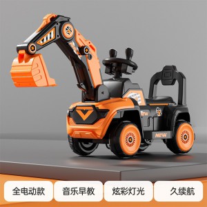 儿童挖掘机电动挖土机可坐人可骑挖机大号挖机男女孩工程车可坐