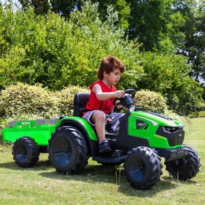 Tractor, children&#039;s electric car, four-wheel car, remote control toy, can seat people, children, babies, electric strollers