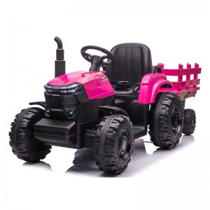 Children&#039;s electric four-wheel tractor construction vehicle can seat people, rechargeable boys and girls, baby, toy car holder