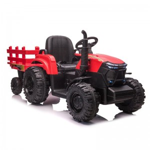 Children&#039;s electric four-wheel tractor construction vehicle can seat people, rechargeable boys and girls, baby, toy car holder