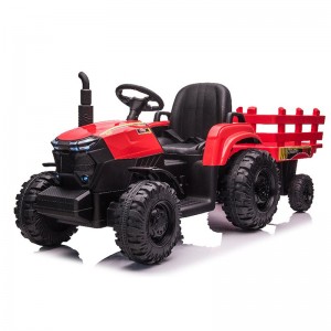 Children&#039;s electric four-wheel tractor construction vehicle can seat people, rechargeable boys and girls, baby, toy car holder