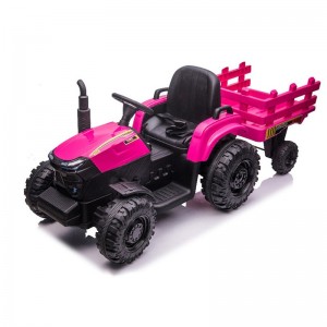 Children&#039;s electric four-wheel tractor construction vehicle can seat people, rechargeable boys and girls, baby, toy car holder