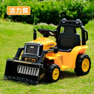 Children&#039;s electric bulldozer, seated baby forklift, excavator, rechargeable four-wheel toy, remote control engineering stroller