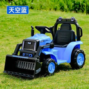 Children&#039;s electric bulldozer, seated baby forklift, excavator, rechargeable four-wheel toy, remote control engineering stroller