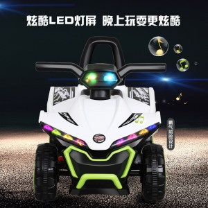 儿童电动车四轮沙滩车可坐人小孩自驾充电款童车灯光音乐摩托车