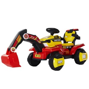 Children&#039;s electric excavator, toy car, boy can ride, can ride, large baby excavator, remote control engineering vehicle
