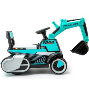 Children&#039;s electric sliding excavator, boy toy excavator, can ride on a large hook machine, engineering vehicle, toy car