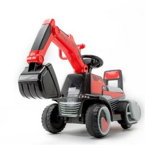 Children&#039;s electric sliding excavator, boy toy excavator, can ride on a large hook machine, engineering vehicle, toy car