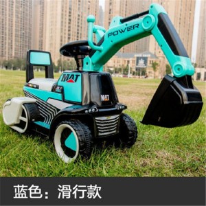 Children&#039;s electric sliding excavator, boy toy excavator, can ride on a large hook machine, engineering vehicle, toy car