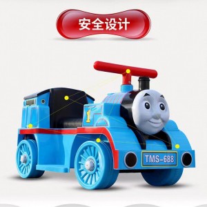 电动小火车带遥控男女宝宝玩具车带音乐可坐人电动四轮汽车