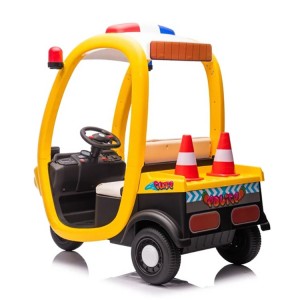儿童电动广场车儿童电汽车儿童皮座玩具车警车广场车电动