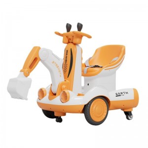 New electric excavator, balance scooter, drift car, toy car, can ride on a stroller, dual drive, 360 degree rotating car