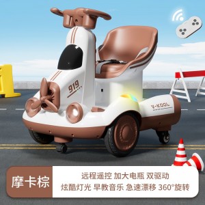 New electric excavator, balance scooter, drift car, toy car, can ride on a stroller, dual drive, 360 degree rotating car