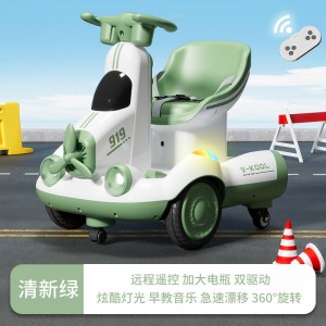 New electric excavator, balance scooter, drift car, toy car, can ride on a stroller, dual drive, 360 degree rotating car