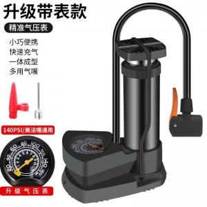 现货供应脚踩打气筒家用通用新型高压充气泵电动电瓶篮球便携气管