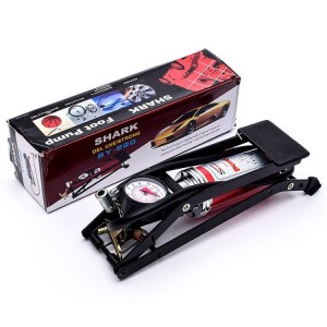 汽车应急充气泵脚踩打气筒车载充气泵脚踏便携式打气机高压单管