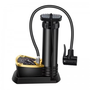厂家直供脚踩打气筒自行车家用电瓶摩托车篮球多种功能管高 压充气泵