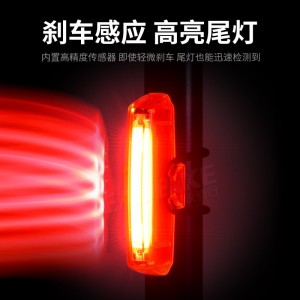 新品自行车灯 刹车感应高亮尾灯 警示灯骑行装备 儿童自行车灯