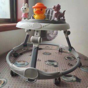 婴幼儿学步车音乐多种功能防侧翻轻便可折叠6-18月宝宝助步车