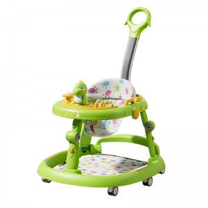 Baby walker with music, multiple functions, anti-rollover, lightweight, foldable, 6-18 month baby stroller, O-legs