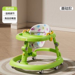 Baby walker with music, multiple functions, anti-rollover, lightweight, foldable, 6-18 month baby stroller, O-legs