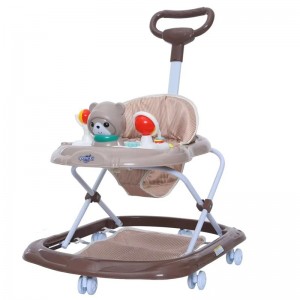 Simple baby walker music toy adjustable height walker 0-3 years old foot pad with push handle