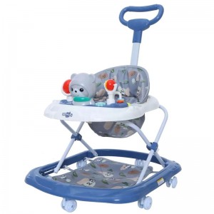 Simple baby walker music toy adjustable height walker 0-3 years old foot pad with push handle