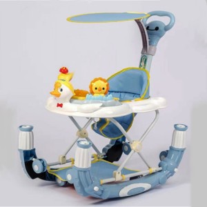 婴儿学步车防o型腿多种功能防侧翻宝宝步行可坐可推男女孩助步车带篷