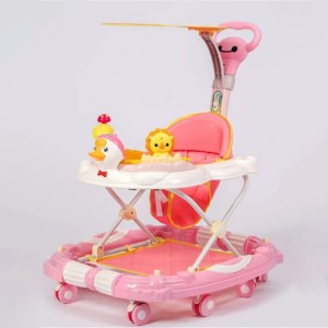 婴儿学步车防o型腿多种功能防侧翻宝宝步行可坐可推男女孩助步车带篷