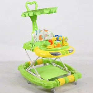 带轮子婴儿可折叠婴儿学步车独特的可以坐着和推动反O形腿防止翻滚