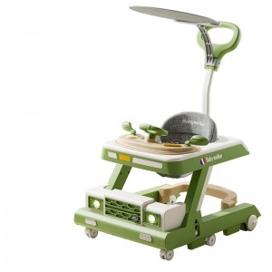 Baby walker walker walker anti-rollover plate multi-function stroller anti-o-leg music awning