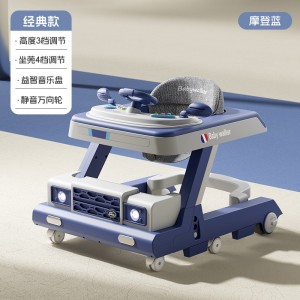 Baby walker walker walker anti-rollover plate multi-function stroller anti-o-leg music awning