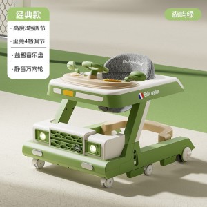 Baby walker walker walker anti-rollover plate multi-function stroller anti-o-leg music awning