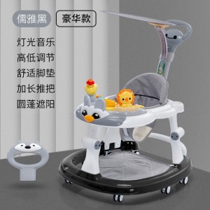 Baby walker, anti-O-legs, multi-function anti-rollover stroller, baby can ride on a walker, starter walker