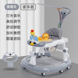 Baby walker, anti-O-legs, multi-function anti-rollover stroller, baby can ride on a walker, starter walker