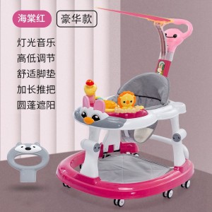 Baby walker, anti-O-legs, multi-function anti-rollover stroller, baby can ride on a walker, starter walker